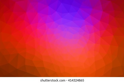 Multicolor dark pink, red, orange polygonal illustration, which consist of triangles. Geometric background in Origami style with gradient. Triangular design for your business.