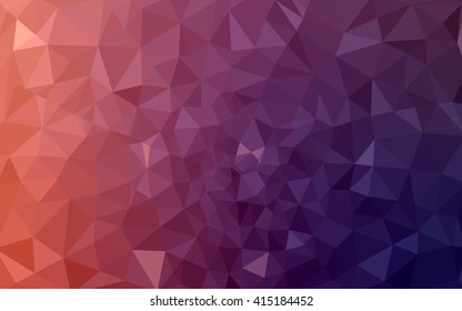 Multicolor dark pink, red, orange polygonal illustration, which consist of triangles. Geometric background in Origami style with gradient. Triangular design for your business.