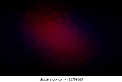 Multicolor dark pink, red, orange polygonal illustration, which consist of triangles. Geometric background in Origami style with gradient. Triangular design for your business.