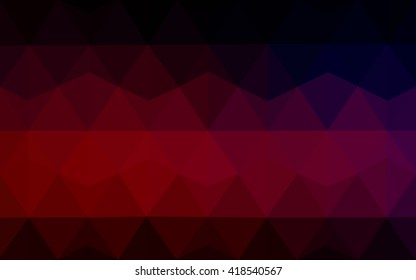 Multicolor dark pink, red, orange polygonal illustration, which consist of triangles. Geometric background in Origami style with gradient. Triangular design for your business.