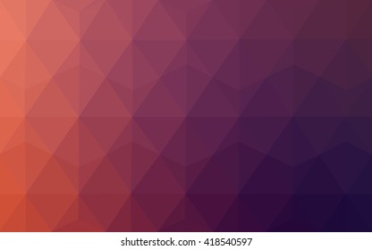 Multicolor dark pink, red, orange polygonal illustration, which consist of triangles. Geometric background in Origami style with gradient. Triangular design for your business.