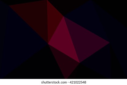 Multicolor dark pink, red, orange polygonal illustration, which consist of triangles. Geometric background in Origami style with gradient. Triangular design for your business.