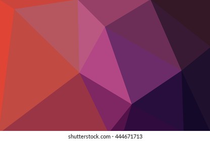 Multicolor dark pink, red, orange polygonal illustration, which consist of triangles. Geometric background in Origami style with gradient. Triangular design for your business.