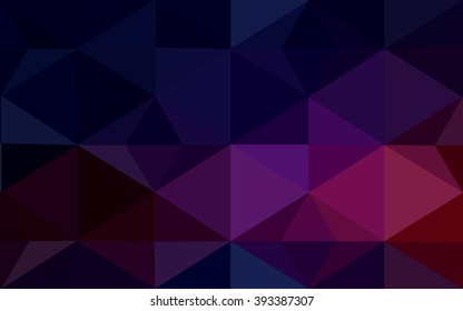 Multicolor dark pink, red polygonal illustration, which consist of triangles. Geometric background in Origami style with gradient. Triangular design for your business.