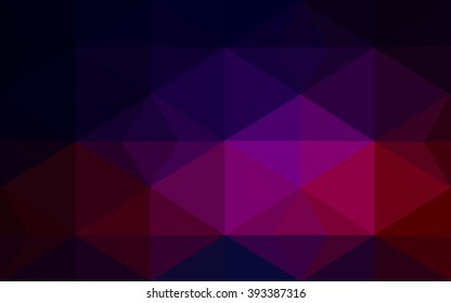 Multicolor dark pink, red polygonal illustration, which consist of triangles. Geometric background in Origami style with gradient. Triangular design for your business.