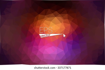 Multicolor dark pink, yellow geometric rumpled triangular low poly origami style gradient illustration graphic background. Vector polygonal design for your business.