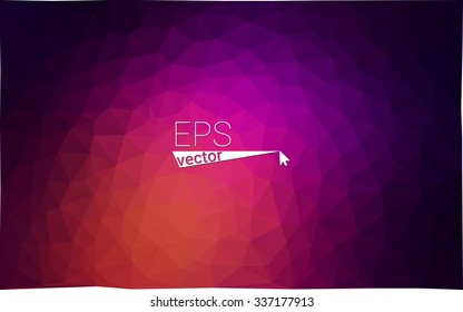 Multicolor dark pink, yellow geometric rumpled triangular low poly origami style gradient illustration graphic background. Vector polygonal design for your business.