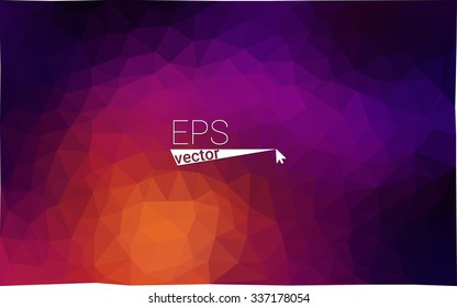 Multicolor dark pink, yellow geometric rumpled triangular low poly origami style gradient illustration graphic background. Vector polygonal design for your business.