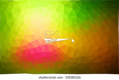 Multicolor dark pink, yellow geometric rumpled triangular low poly origami style gradient illustration graphic background. Vector polygonal design for your business.