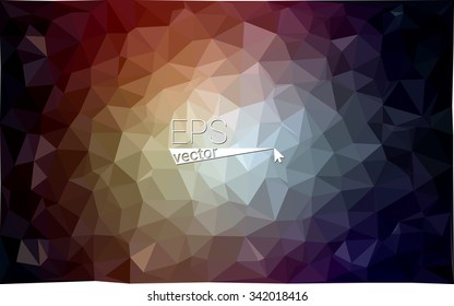 Multicolor dark pink, yellow geometric rumpled triangular low poly origami style gradient illustration graphic background. Vector polygonal design for your business.