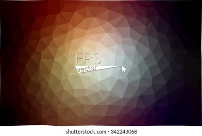 Multicolor dark pink, yellow geometric rumpled triangular low poly origami style gradient illustration graphic background. Vector polygonal design for your business.