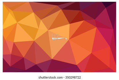 Multicolor dark pink, yellow geometric rumpled triangular low poly origami style gradient illustration graphic background. Vector polygonal design for your business.