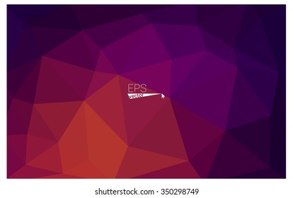 Multicolor dark pink, yellow geometric rumpled triangular low poly origami style gradient illustration graphic background. Vector polygonal design for your business.