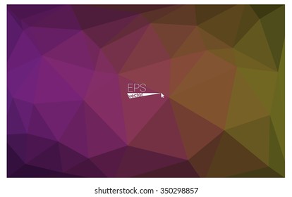 Multicolor dark pink, yellow geometric rumpled triangular low poly origami style gradient illustration graphic background. Vector polygonal design for your business.