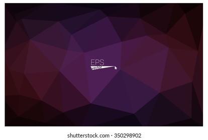 Multicolor dark pink, yellow geometric rumpled triangular low poly origami style gradient illustration graphic background. Vector polygonal design for your business.