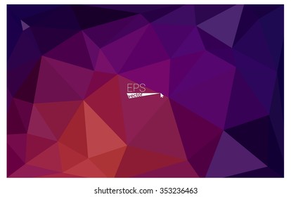 Multicolor dark pink, yellow geometric rumpled triangular low poly origami style gradient illustration graphic background. Vector polygonal design for your business.