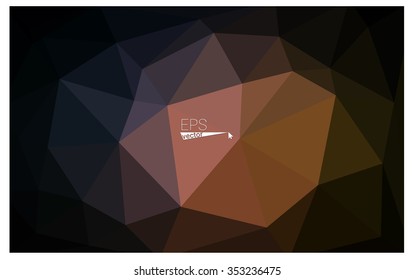 Multicolor dark pink, yellow geometric rumpled triangular low poly origami style gradient illustration graphic background. Vector polygonal design for your business.