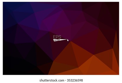 Multicolor dark pink, yellow geometric rumpled triangular low poly origami style gradient illustration graphic background. Vector polygonal design for your business.