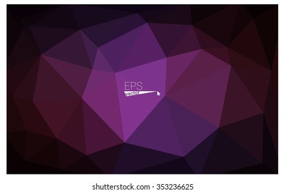 Multicolor dark pink, yellow geometric rumpled triangular low poly origami style gradient illustration graphic background. Vector polygonal design for your business.