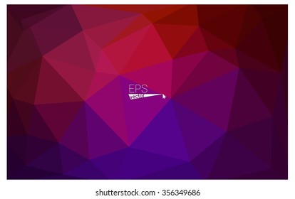 Multicolor dark pink, yellow geometric rumpled triangular low poly origami style gradient illustration graphic background. Vector polygonal design for your business.