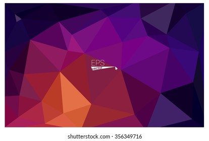 Multicolor dark pink, yellow geometric rumpled triangular low poly origami style gradient illustration graphic background. Vector polygonal design for your business.