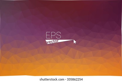 Multicolor dark pink, yellow, orange  geometric rumpled triangular low poly style gradient illustration graphic background. Vector polygonal design for your business.