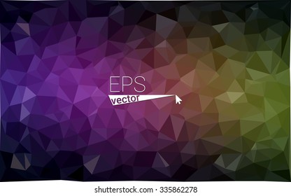 Multicolor dark pink, yellow, orange  geometric rumpled triangular low poly style gradient illustration graphic background. Vector polygonal design for your business.