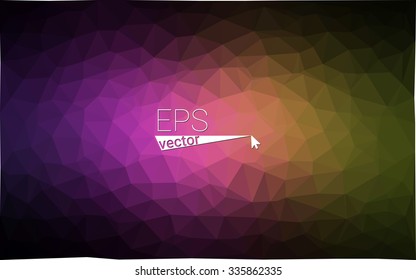 Multicolor dark pink, yellow, orange  geometric rumpled triangular low poly style gradient illustration graphic background. Vector polygonal design for your business.