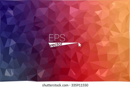 Multicolor dark pink, yellow, orange  geometric rumpled triangular low poly style gradient illustration graphic background. Vector polygonal design for your business.