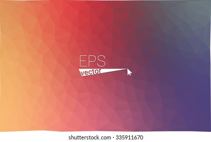 Multicolor dark pink, yellow, orange  geometric rumpled triangular low poly style gradient illustration graphic background. Vector polygonal design for your business.
