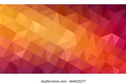 Multicolor dark pink, yellow polygonal illustration, which consist of triangles. Geometric background in Origami style with gradient. Triangular design for your business in vector.