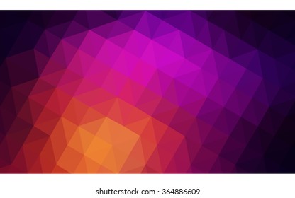 Multicolor dark pink, yellow polygonal illustration, which consist of triangles. Geometric background in Origami style with gradient. Triangular design for your business in vector.