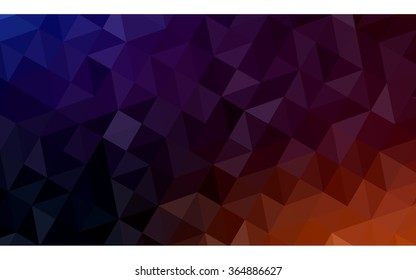 Multicolor dark pink, yellow polygonal illustration, which consist of triangles. Geometric background in Origami style with gradient. Triangular design for your business in vector.