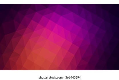 Multicolor dark pink, yellow polygonal illustration, which consist of triangles. Geometric background in Origami style with gradient. Triangular design for your business.