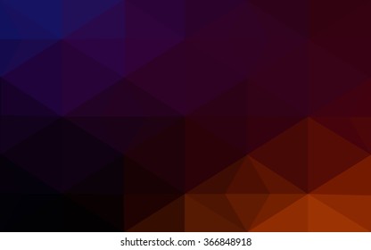 Multicolor dark pink, yellow polygonal illustration, which consist of triangles. Geometric background in Origami style with gradient. Triangular design for your business.