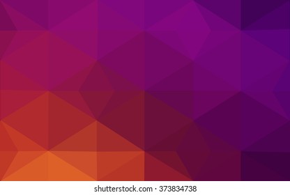 Multicolor dark pink, yellow polygonal illustration, which consist of triangles. Geometric background in Origami style with gradient. Triangular design for your business.