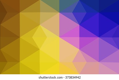 Multicolor dark pink, yellow polygonal illustration, which consist of triangles. Geometric background in Origami style with gradient. Triangular design for your business.