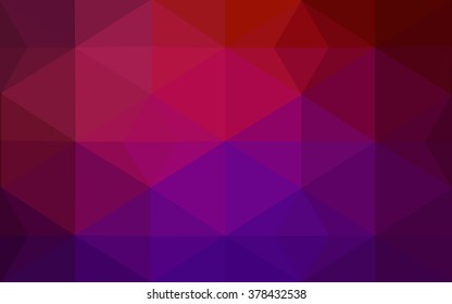 Multicolor dark pink, yellow polygonal illustration, which consist of triangles. Geometric background in Origami style with gradient. Triangular design for your business.