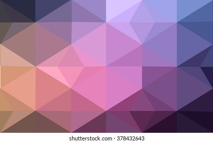 Multicolor dark pink, yellow polygonal illustration, which consist of triangles. Geometric background in Origami style with gradient. Triangular design for your business.
