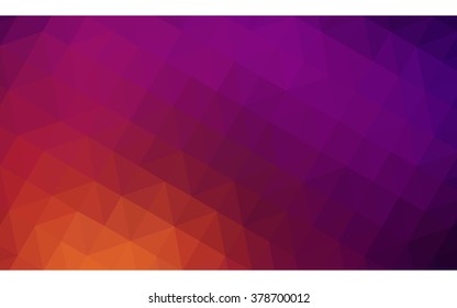 Multicolor dark pink, yellow polygonal illustration, which consist of triangles. Geometric background in Origami style with gradient. Triangular design for your business.