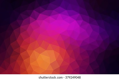 Multicolor dark pink, yellow polygonal illustration, which consist of triangles. Geometric background in Origami style with gradient. Triangular design for your business.