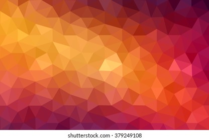 Multicolor dark pink, yellow polygonal illustration, which consist of triangles. Geometric background in Origami style with gradient. Triangular design for your business.