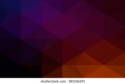 Multicolor dark pink, yellow polygonal illustration, which consist of triangles. Geometric background in Origami style with gradient. Triangular design for your business.