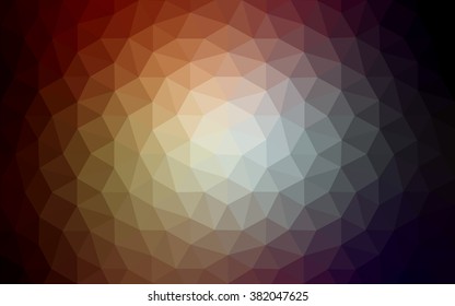 Multicolor dark pink, yellow polygonal illustration, which consist of triangles. Geometric background in Origami style with gradient. Triangular design for your business.