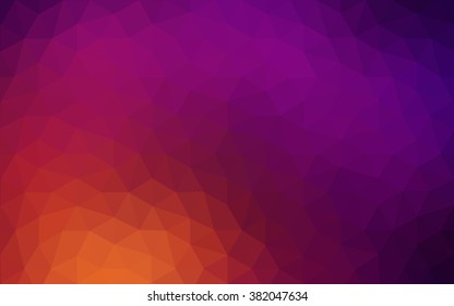 Multicolor dark pink, yellow polygonal illustration, which consist of triangles. Geometric background in Origami style with gradient. Triangular design for your business.