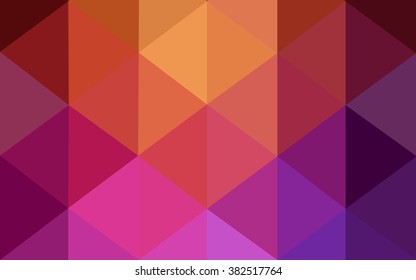 Multicolor dark pink, yellow polygonal illustration, which consist of triangles. Geometric background in Origami style with gradient. Triangular design for your business.