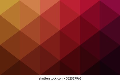 Multicolor dark pink, yellow polygonal illustration, which consist of triangles. Geometric background in Origami style with gradient. Triangular design for your business.