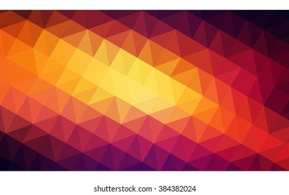 Multicolor dark pink, yellow polygonal illustration, which consist of triangles. Geometric background in Origami style with gradient. Triangular design for your business.