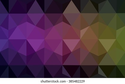 Multicolor dark pink, yellow polygonal illustration, which consist of triangles. Geometric background in Origami style with gradient. Triangular design for your business.