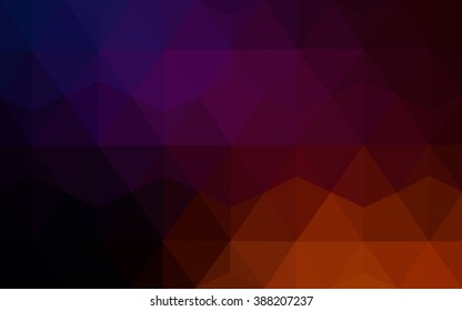 Multicolor dark pink, yellow polygonal illustration, which consist of triangles. Geometric background in Origami style with gradient. Triangular design for your business.